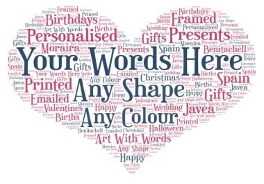 Word Cloud I will put your words into shapes.