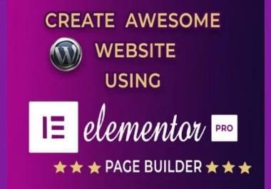 I will create a responsive wordpress website design responsive wordpress website with elementor pro
