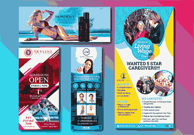 In 3 hours design Eye-Catching Roll Up Banner for your business