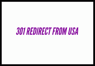Create 100 USA Websites Targeted Permanently Moved 301 Redirect Backlinks