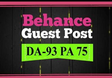 I will do guest post on behance. Com