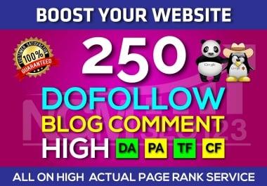 I will do 250 Dofollow Blog Comment Backlinks SEO LOW OBL