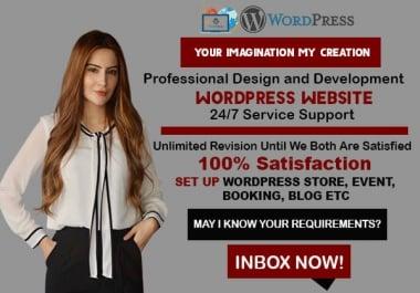 I will do wordpress website design and website development