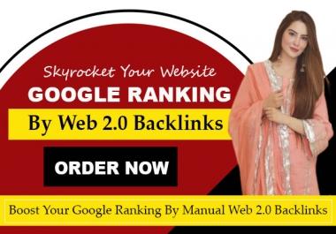 I will skyrocket your google ranking by authority web 2 0 manual backlinks