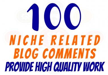 100 niche relevant Blog Comment