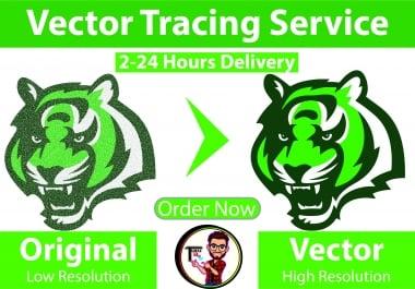 convert logo to high quality vector tracing 20 hours