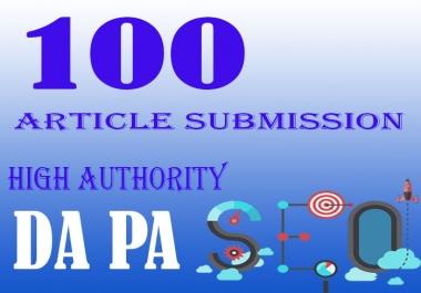 I will manually Create 100 Contextual Backlinks DA 40+to 90+