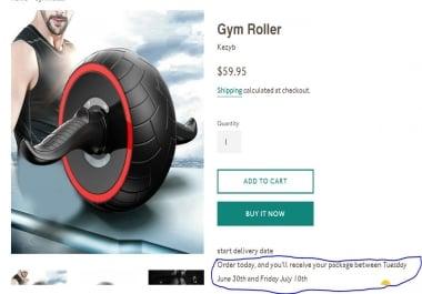 Script to help Add Intelligent Estimated Delivery Times On Your Shopify Store