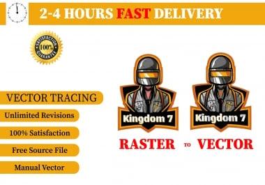 I will do vector tracing,  redraw or convert to vector manually