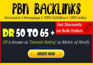 Creat 75 Manual HIGH Quality DR 50 to 65+ PBN Backlinks