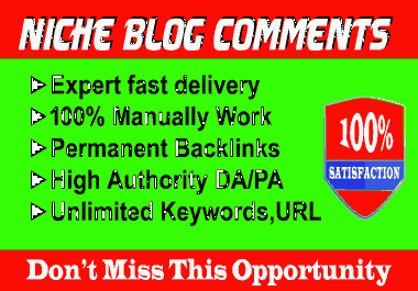 Provide 100 Niche Relevant Blog Comments Backlinks