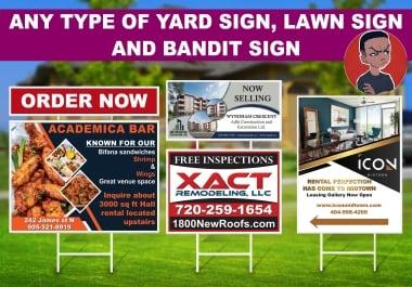 I will Professional design yard sign,  billboard,  outdoor banner and signage