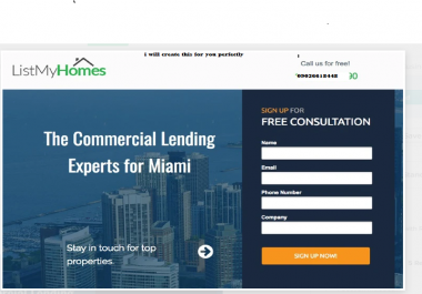I will create modern landing page design