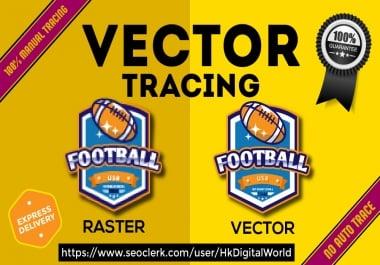 I will convert to vector tracing,  redraw logo,  vectorize image