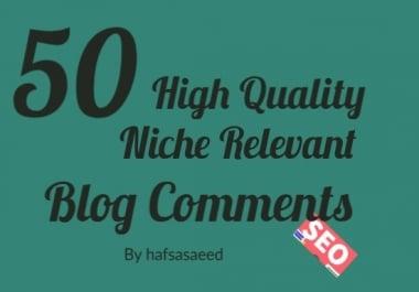 I will do 50 niche relevant blog commenting