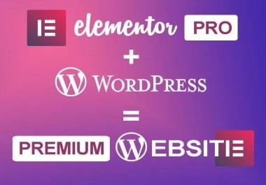I will design or clone WordPress Website using Elementor Pro Page Builder