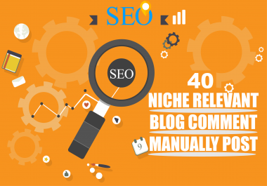 Manual Build 40 Niche Relavant Blog Comments High Authority Backlinks