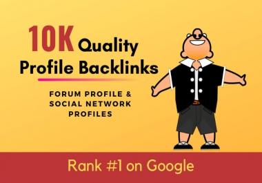 I will create 10k profile backlinks with xrumer