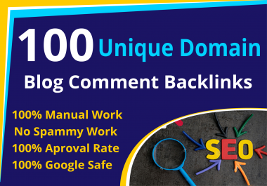 I will do 100 high authority dofollow unique domain blog comments