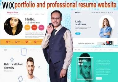 I will create wix portfolio and professional resume or CV website for you