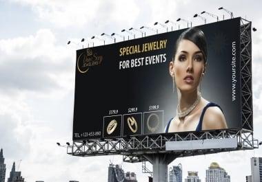 I will design a billboard,  roller banner,  yard sign,  outdoor ads