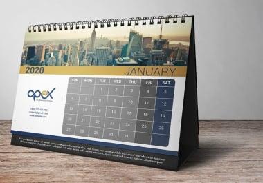 I will do desk or wall calendar design