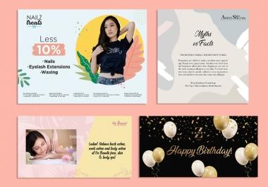 I will design professional facebook post images