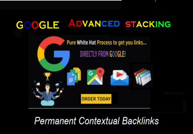 Rank with google Advanced stacking Permanent Contextual Backlinks