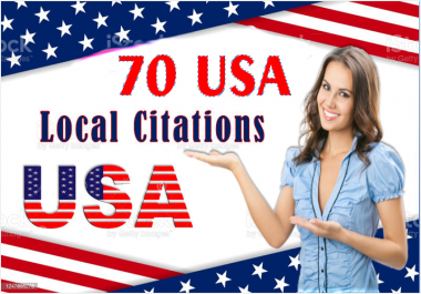 I will do top 70 USA local citations and directory submission loca seo