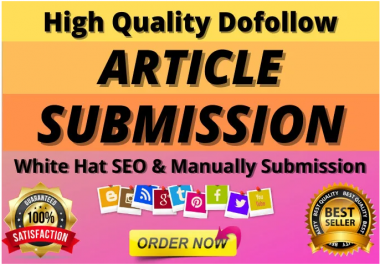 I will provide 60 unique article submission with high quality da pa backlinks