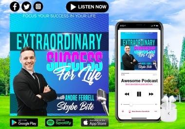 I will design a podcast cover art