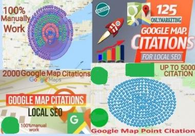 I will create manually 2000 google map citations for local SEO