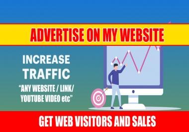 Advertise On my website for 14 days,  Drive sales