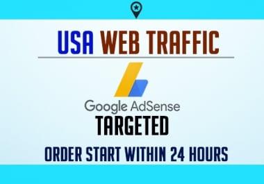 Google Adsense targeted organic USA web traffic