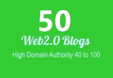 I Will build 50 super web 2.0 blog that fire SEO rankings