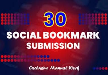 I Will provide 30 Social Bookmark hgh authority backlinks