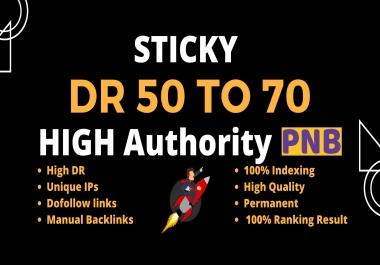 I will make DR 50 to 70 high quality dofollow backlinks ALL IN ONE