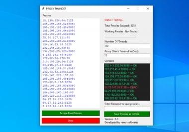 Proxy Thunder 2021 - Proxy Scraper to scrape thousands of proxies.