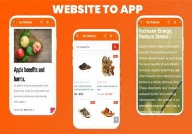 Convert website to an android app Get your website app