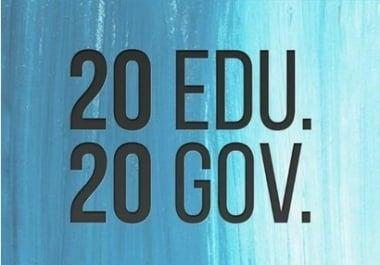 I will do 20EDU and 20GOV backlinks blogcomments