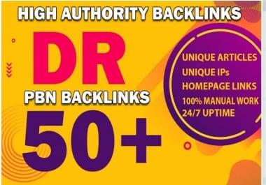 Build 10 High DR 50 HomePage PBN Backlinks - Dofollow Quality Backlinks