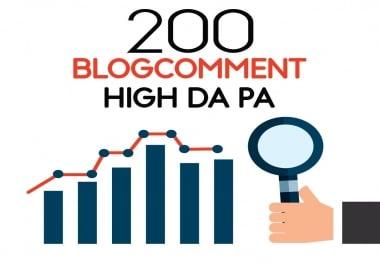 I will do 200 dofollow blog comment high DA PA quality backlinks