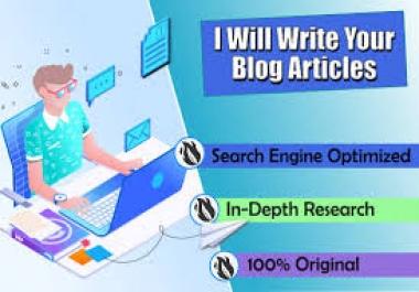 1000 words SEO articles writing - blog post or websites contents writings within 24 hours