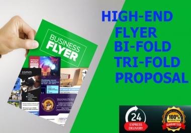 I will do professional flyer,  postcard,  bifold,  trifold,  brochure design