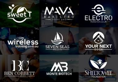 I will design modern minimalist typography logos