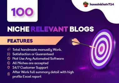 I will do 100 manual Blog comments dofollow backlinks