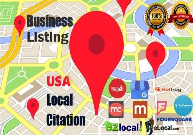 I will do top 100 USA local citations for local seo