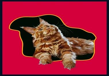 I will draw your pet illustration from a photo