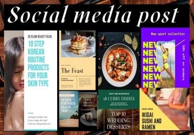 I will design social media post graphics within 24 hours