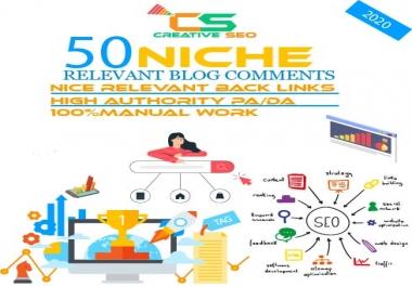 Seo Service Niche Revelant Backlink Blogcomments for website google top ranking